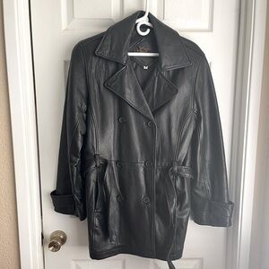 Stone Mountain Black Leather Coat